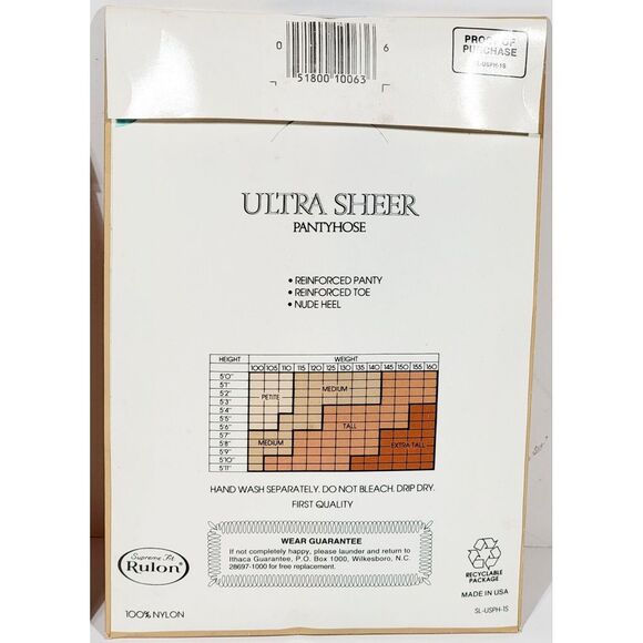 2 Simply Great Pantyhose Tall Midnite 105 Reinforced Toe Ultra Sheer Pantyhose - Picture 7 of 7